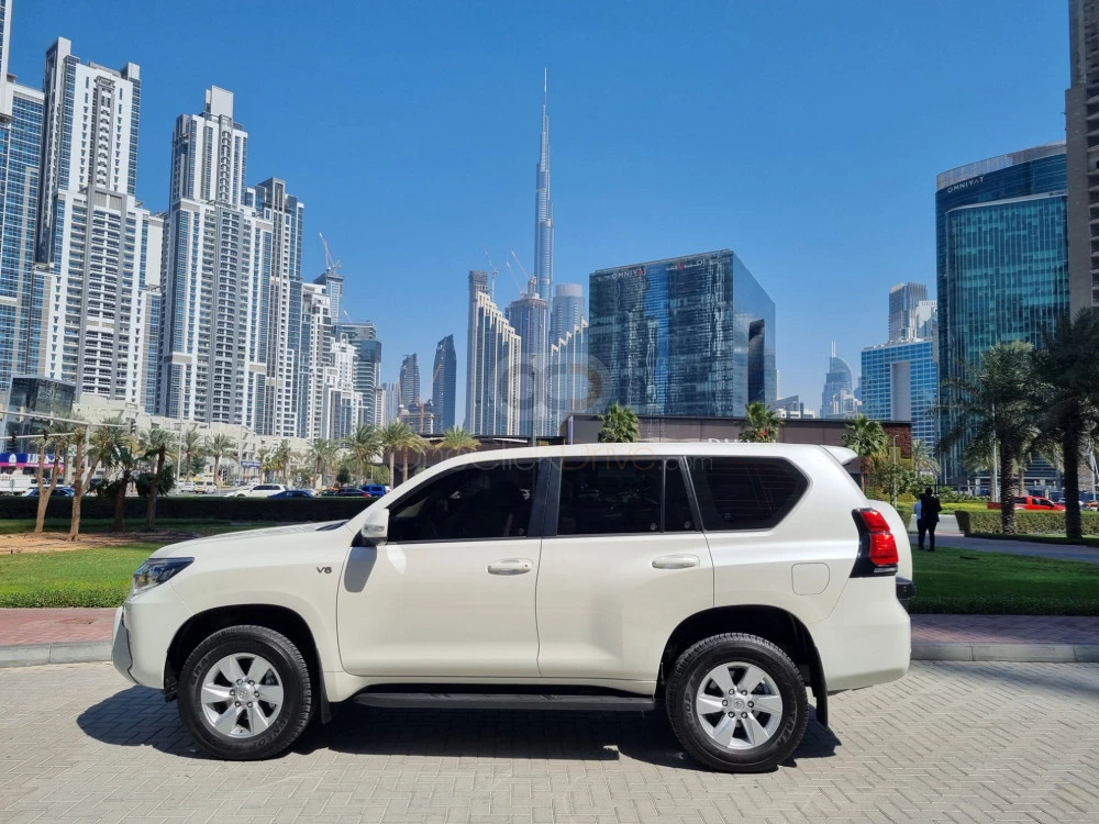 White Toyota Prado 2022 for rent in Abu Dhabi 3