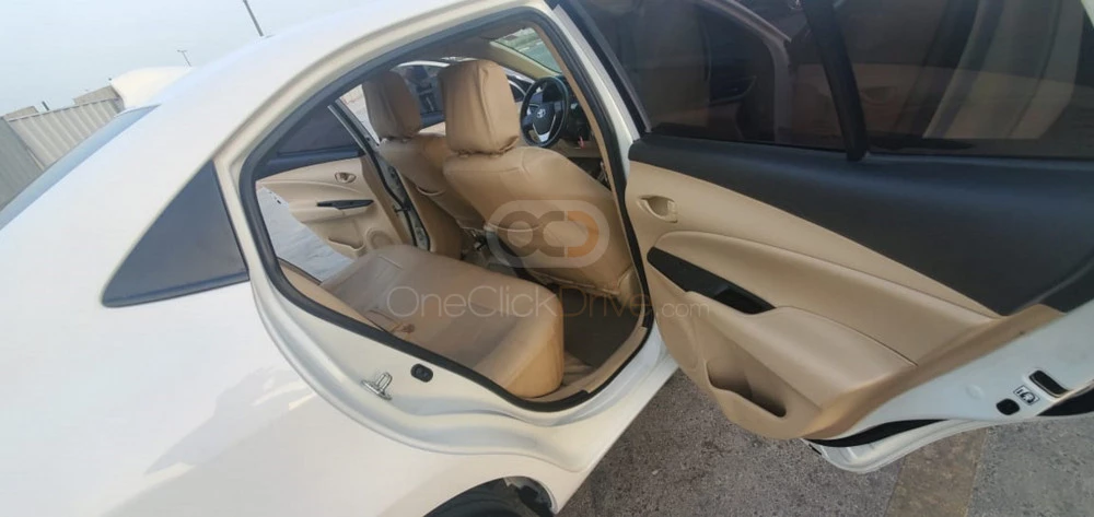 White Toyota Yaris Sedan 2019 for rent in Dubai 4