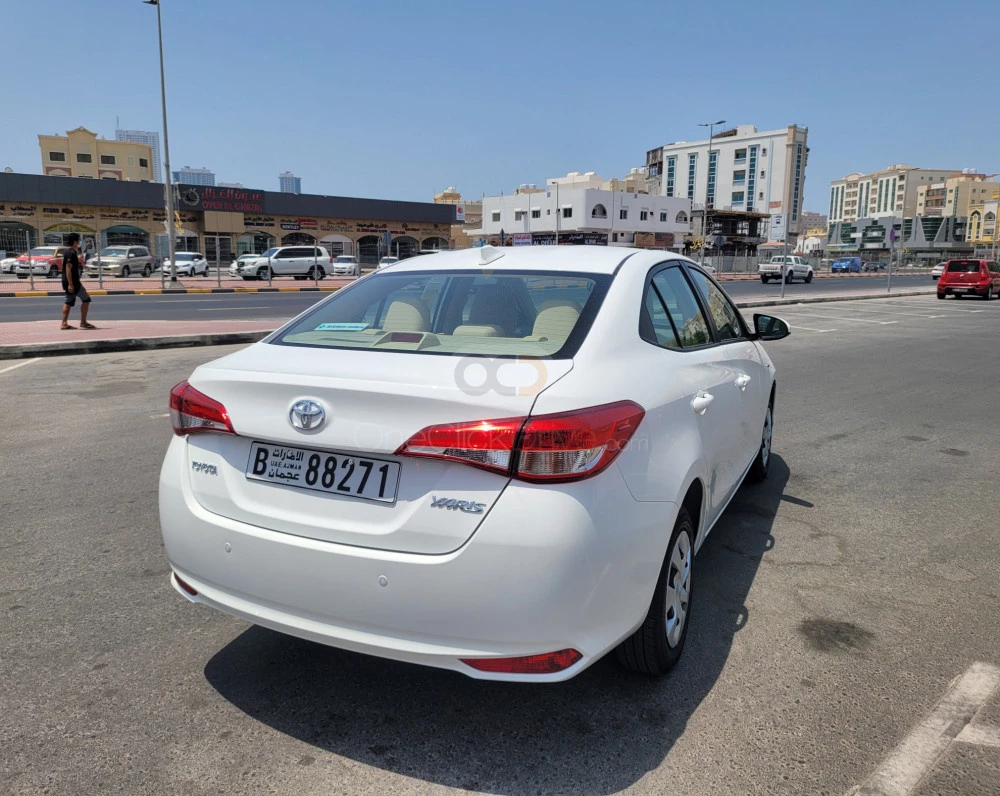 White Toyota Yaris 2022 for rent in Dubai 7