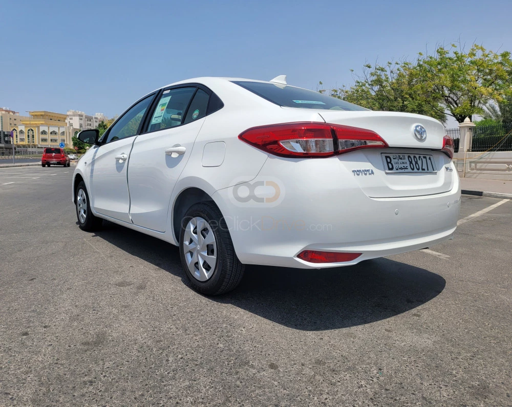 White Toyota Yaris 2022 for rent in Dubai 6