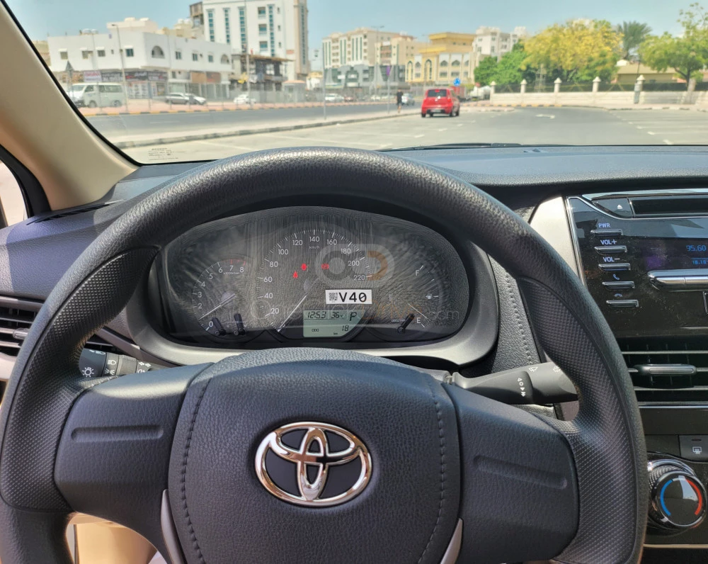 White Toyota Yaris 2022 for rent in Dubai 3