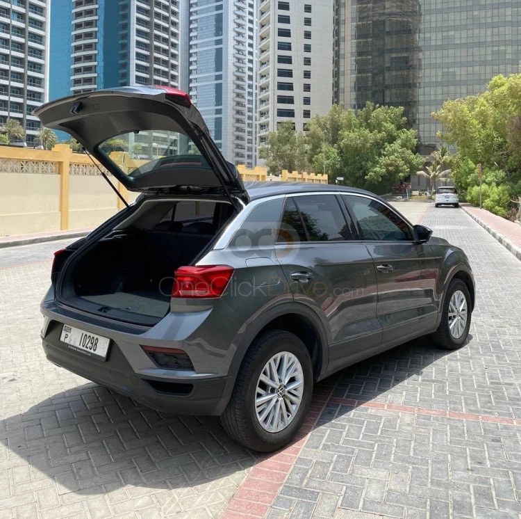 Gray Volkswagen T-Roc 2021 for rent in Dubai 4